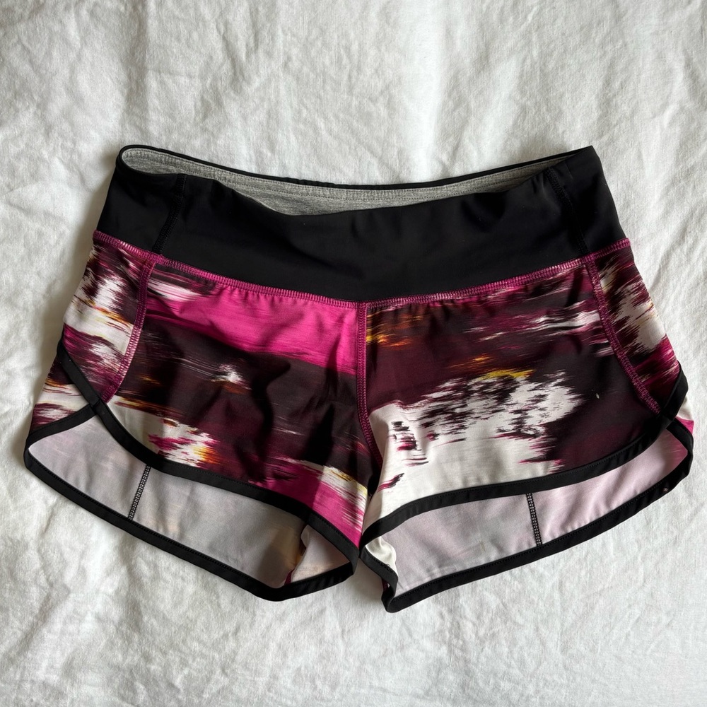 LULULEMON Women’s Multicoloured Athletic Shorts, Size 4, Excellent Condition